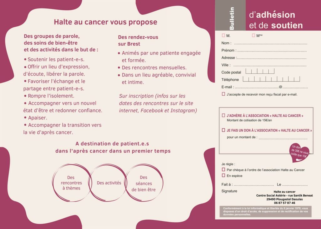 Dépliant collectif Resilience Halte au cancer